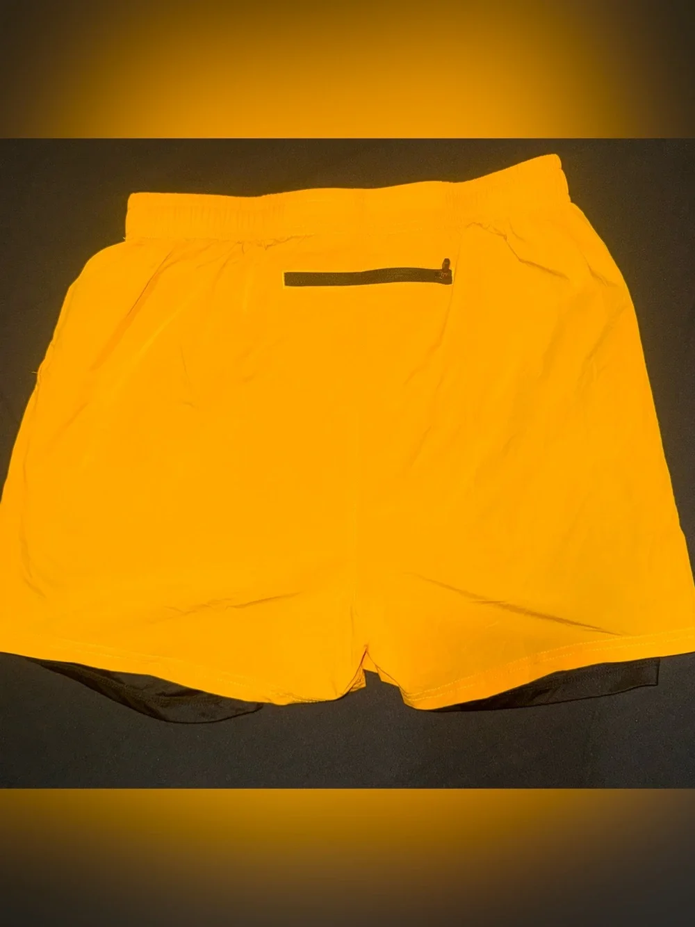 Pudolla Bright Yellow/orange Athletic Shorts